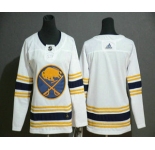 Youth Buffalo Sabres Blank White With Gold 50th Anniversary Adidas Stitched NHL Jersey