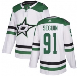 Youth Stars #91 Tyler Seguin White Road Authentic Stitched Hockey Jersey