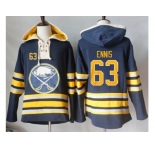 Men's Buffalo Sabres #63 Tyler Ennis Navy Blue Sawyer Hooded Sweatshirt Stitched NHL Jersey