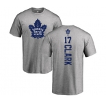 NHL Adidas Toronto Maple Leafs #17 Wendel Clark Ash Backer T-Shirt