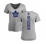 NHL Women Adidas Toronto Maple Leafs #16 Darcy Tucker Ash Backer T-Shirt