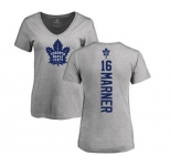 NHL Women Adidas Toronto Maple Leafs #16 Mitchell Marner Ash Backer T-Shirt