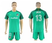Atletico Madrid #13 Oblak Green Goalkeeper Soccer Club Jersey