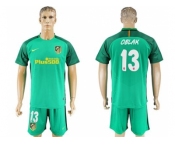 Atletico Madrid #13 Oblak Green Goalkeeper Soccer Club Jerseys