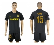 Atletico Madrid #15 Savic Away Soccer Club Jerseys.