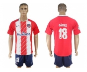 Atletico Madrid #18 Gamez Home Soccer Club Jerseys.