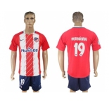 Atletico Madrid #19 Hernande Home Soccer Club Jersey