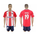 Atletico Madrid #19 Torres Home Soccer Club Jersey