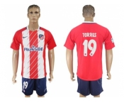 Atletico Madrid #19 Torres Home Soccer Club Jersey