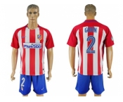 Atletico Madrid #2 Godin Home Soccer Club Jersey