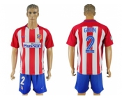 Atletico Madrid #2 Godin Home Soccer Club Jerseys