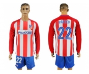 Atletico Madrid #22 Partey Home Long Sleeves Soccer Club Jersey