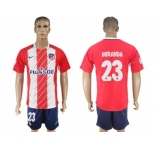 Atletico Madrid #23 Miranda Home Soccer Club Jersey