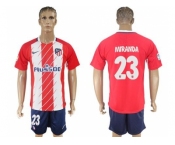 Atletico Madrid #23 Miranda Home Soccer Club Jersey