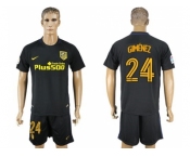 Atletico Madrid #24 Gimenez Away Soccer Club Jersey