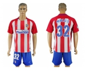 Atletico Madrid #32 Monsalve Home Soccer Club Jerseys
