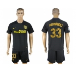 Atletico Madrid #33 Hernandez Away Soccer Club Jersey