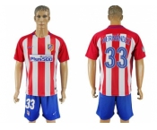 Atletico Madrid #33 Hernandez Home Soccer Club Jerseys