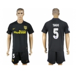 Atletico Madrid #5 Tiago Away Soccer Club Jerseys
