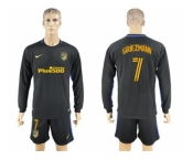Atletico Madrid #7 Griezmann Away Long Sleeves Soccer Club Jersey