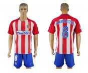 Atletico Madrid #8 Kranevitter Home Soccer Club Jerseys