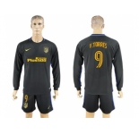 Atletico Madrid #9 F.Torres Away Long Sleeves Soccer Club Jersey