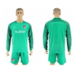 Atletico Madrid Blank Green Goalkeeper Long Sleeves Soccer Club Jerseys