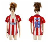 Women's Atletico Madrid #18 Gamez Home Soccer Club Jersey
