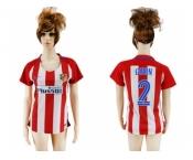 Women's Atletico Madrid #2 Godin Home Soccer Club Jersey