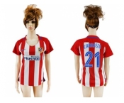 Women's Atletico Madrid #21 Carrasco Home Soccer Club Jersey