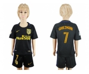 Atletico Madrid #7 Griezmann Away Kid Soccer Club Jersey