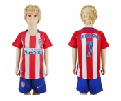 Atletico Madrid #7 Griezmann Home Kid Soccer Club Jersey