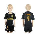 Atletico Madrid #9 F.Torres Away Kid Soccer Club Jersey