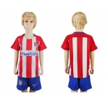 Atletico Madrid Blank Home Kid Soccer Club Jersey