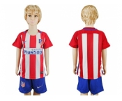 Atletico Madrid Blank Home Kid Soccer Club Jersey