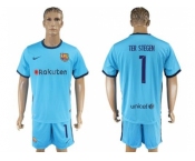 Barcelona #1 Ter Stegen Away Soccer Club Jersey