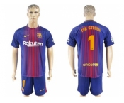 Barcelona #1 Ter Stegen Home Soccer Club Jersey
