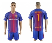 Barcelona #1 Ter Stegen Home Soccer Club Jerseys