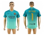 Barcelona #1 Ter Stegen Sec Away Soccer Club Jerseys.