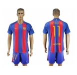 Barcelona #11 Neymar Jr Home With Blue Shorts Soccer Club Jerseys