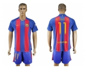 Barcelona #11 Neymar Jr Home With Blue Shorts Soccer Club Jerseys