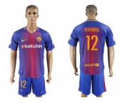 Barcelona #12 Rafinha Home Soccer Club Jerse