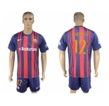 Barcelona #12 Rafinha Home Soccer Club Jerseys