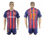 Barcelona #12 Rafinha Home Soccer Club Jerseys
