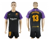 Barcelona #13 Cillesse Black Goalkeeper Soccer Club Jersey