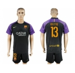 Barcelona #13 Cillesse Black Goalkeeper Soccer Club Jerseys