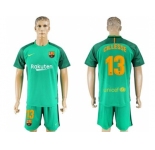 Barcelona #13 Cillesse Green Goalkeeper Soccer Club Jersey
