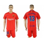 Barcelona #13 Cillessen Red Goalkeeper Soccer Club Jersey
