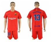 Barcelona #13 Cillessen Red Goalkeeper Soccer Club Jersey