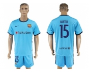Barcelona #15 Bartra Away Soccer Club Jersey
